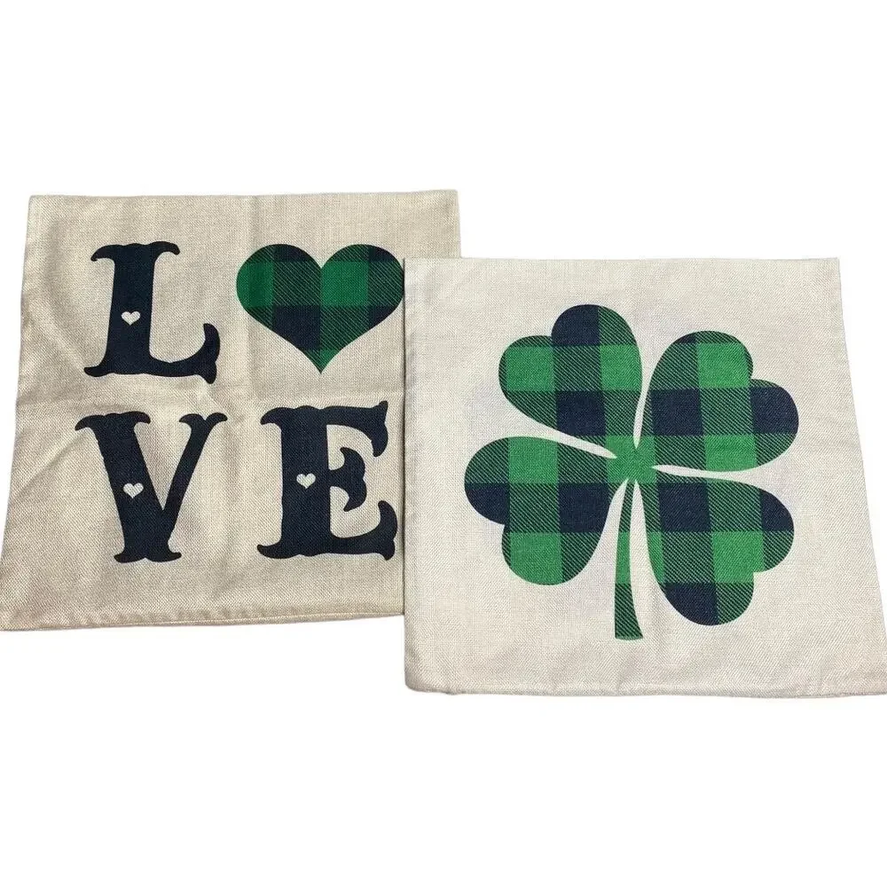 Seasonal Throw Pillow Covers Set of 6 Fall Thanksgiving Valentines Saint Patrick